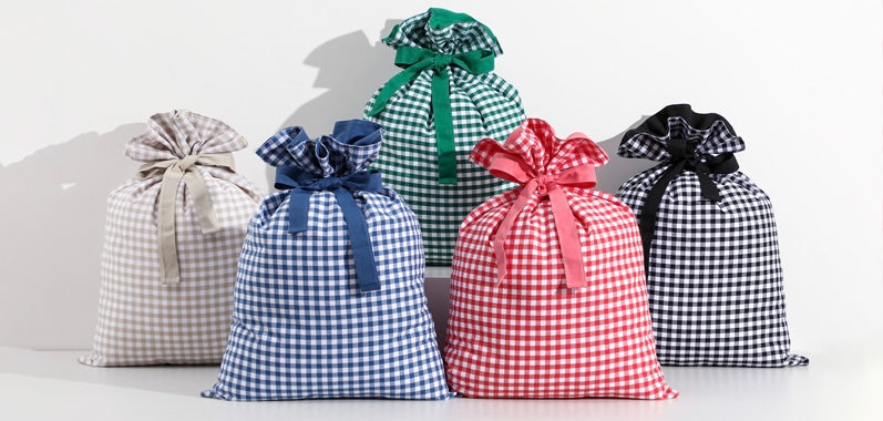 Gingham Santa Sack